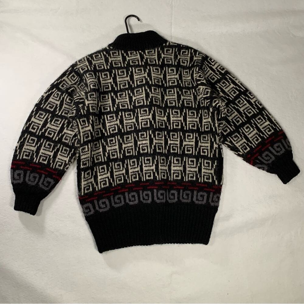 Kim Carbocci Vintage Mohair Wool Geometric Cardigan Sweater Size Small - Picture 5 of 9